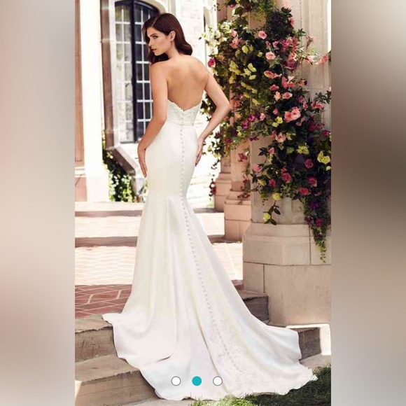 Paloma Blanca Style 4743 Bridal sz 14 Street sz 12 New with tags No alterations - Picture 2 of 3